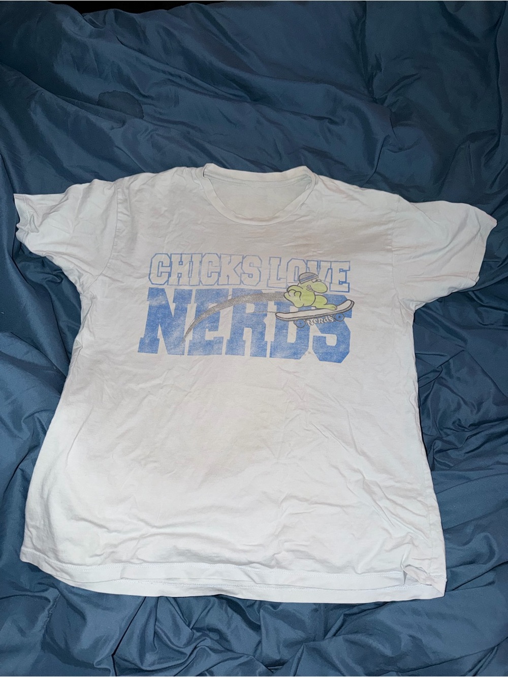 Vintage Style "Chicks Love Nerds" Graphic T-Shirt | Y2K Skater Tee